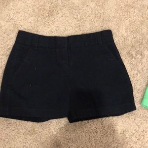 Navy JCrew chino shorts.